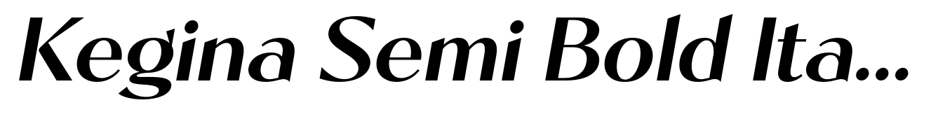 Kegina Semi Bold Italic